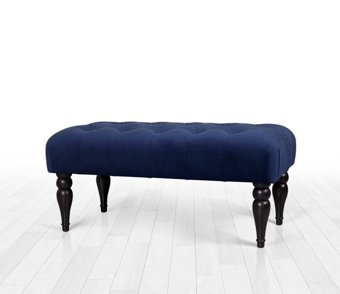 Atelier Del Sofa Banco Terciopelo Azul Marino 92x43x48 cm